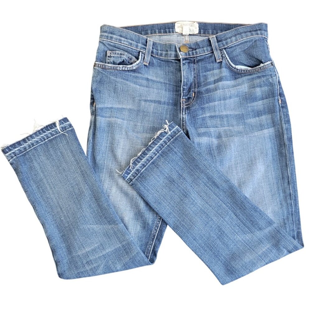Current/Elliott The Cropped Straight Jean Court Coupe Droite Size 26
